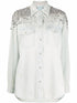 GOLDEN W S BOYFRIEND SHIRT BLEACHED WASHED DENIM
